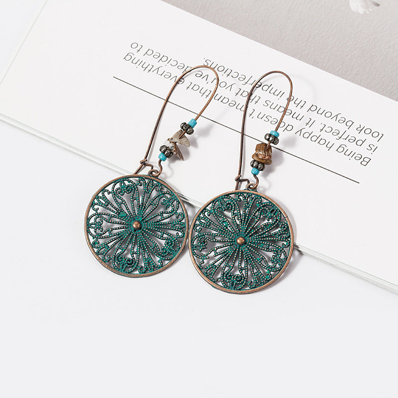 Wholesale Bohemian Vintage Dream Catcher Earrings Alloy Jewelry Boutique Resale Gift