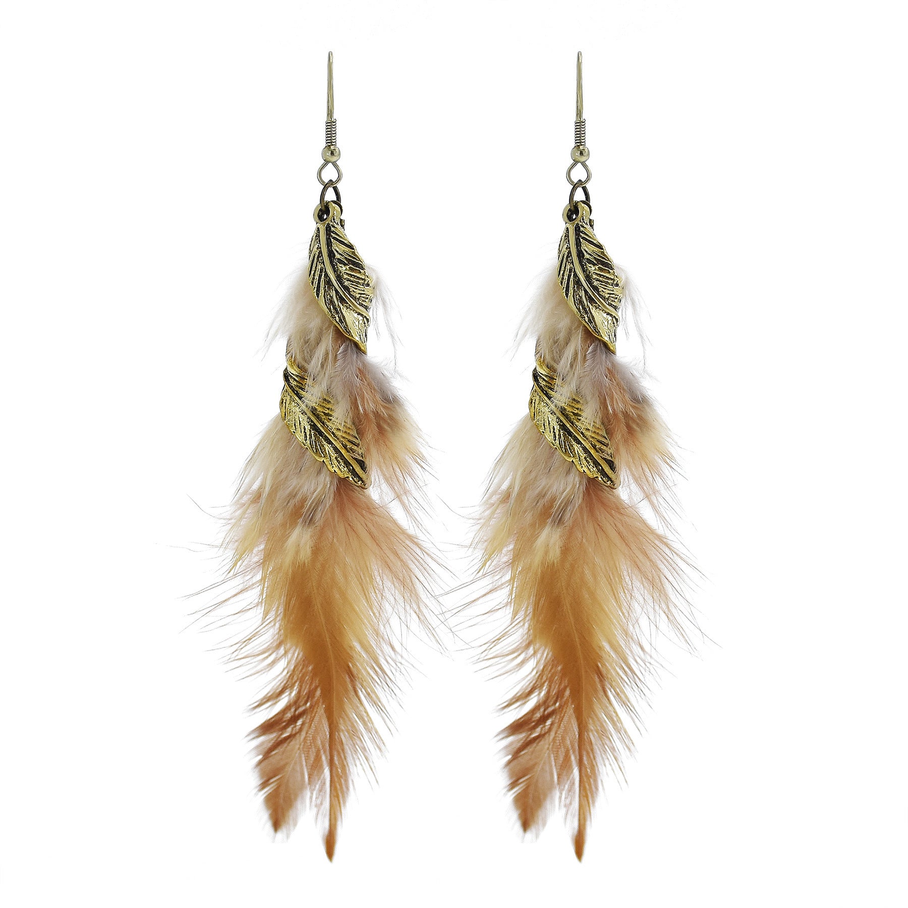 Wholesale Bohemian ethnic style feather alloy  earrings