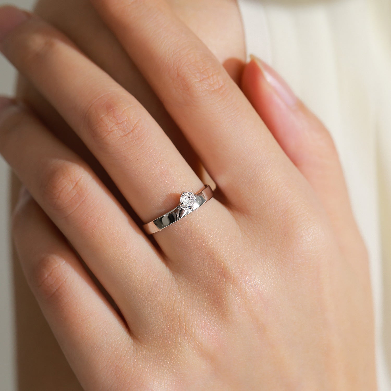 Wholesale S925 sterling silver super flash diamond ring