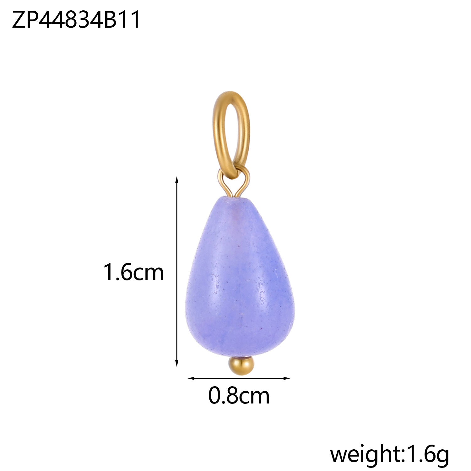 Wholesale DIY 12-color natural stone hanging ring chain pendant