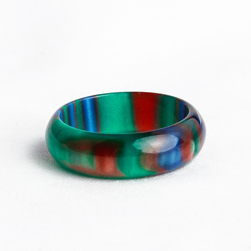 Wholesale Geometric colorful rainbow Resin &  Acrylic Rings