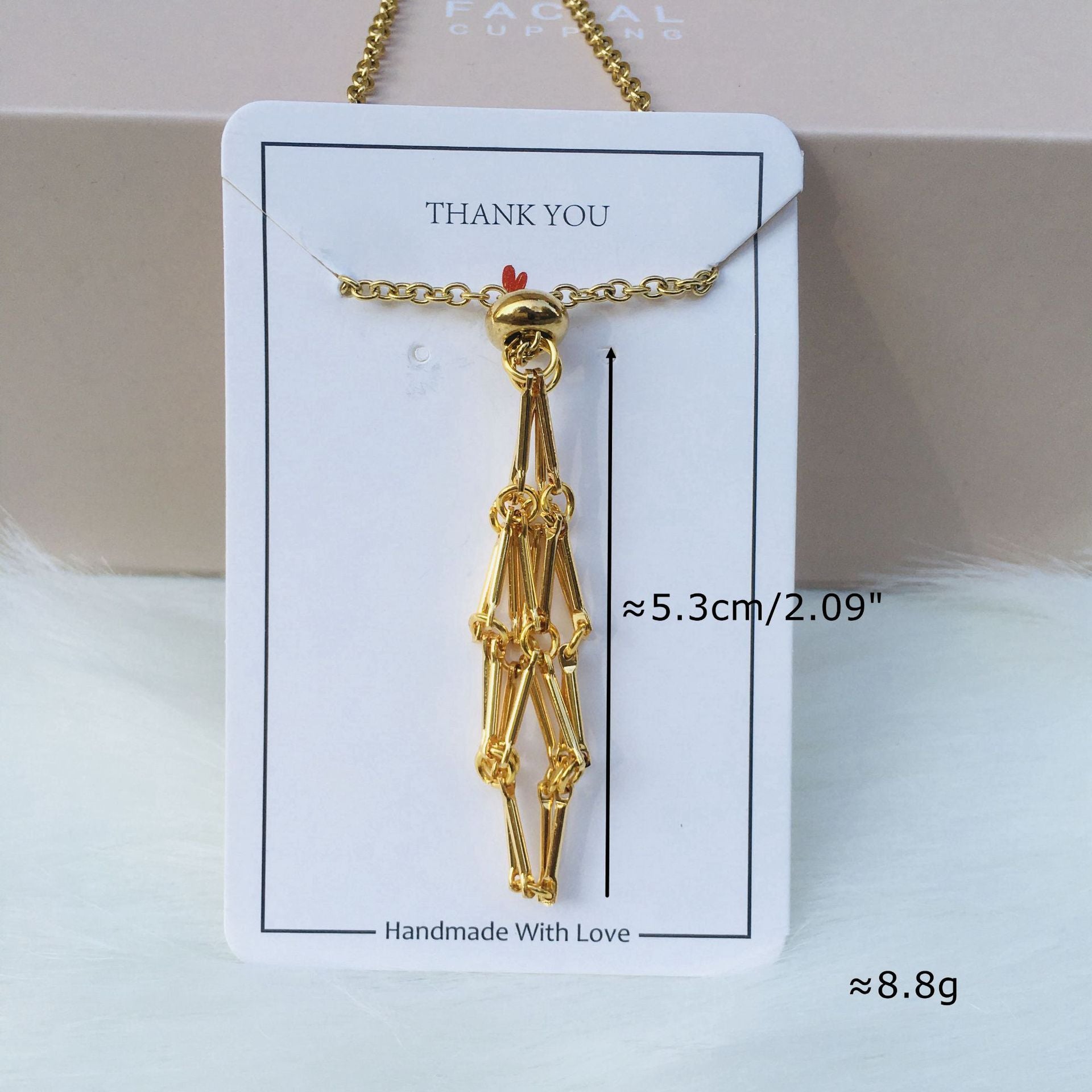 Wholesale 18K Gold Natural Crystal Raw Stone Net Pocket Metal Bamboo Necklace Crystal Mesh Bag ACC-NE-RongGuan010