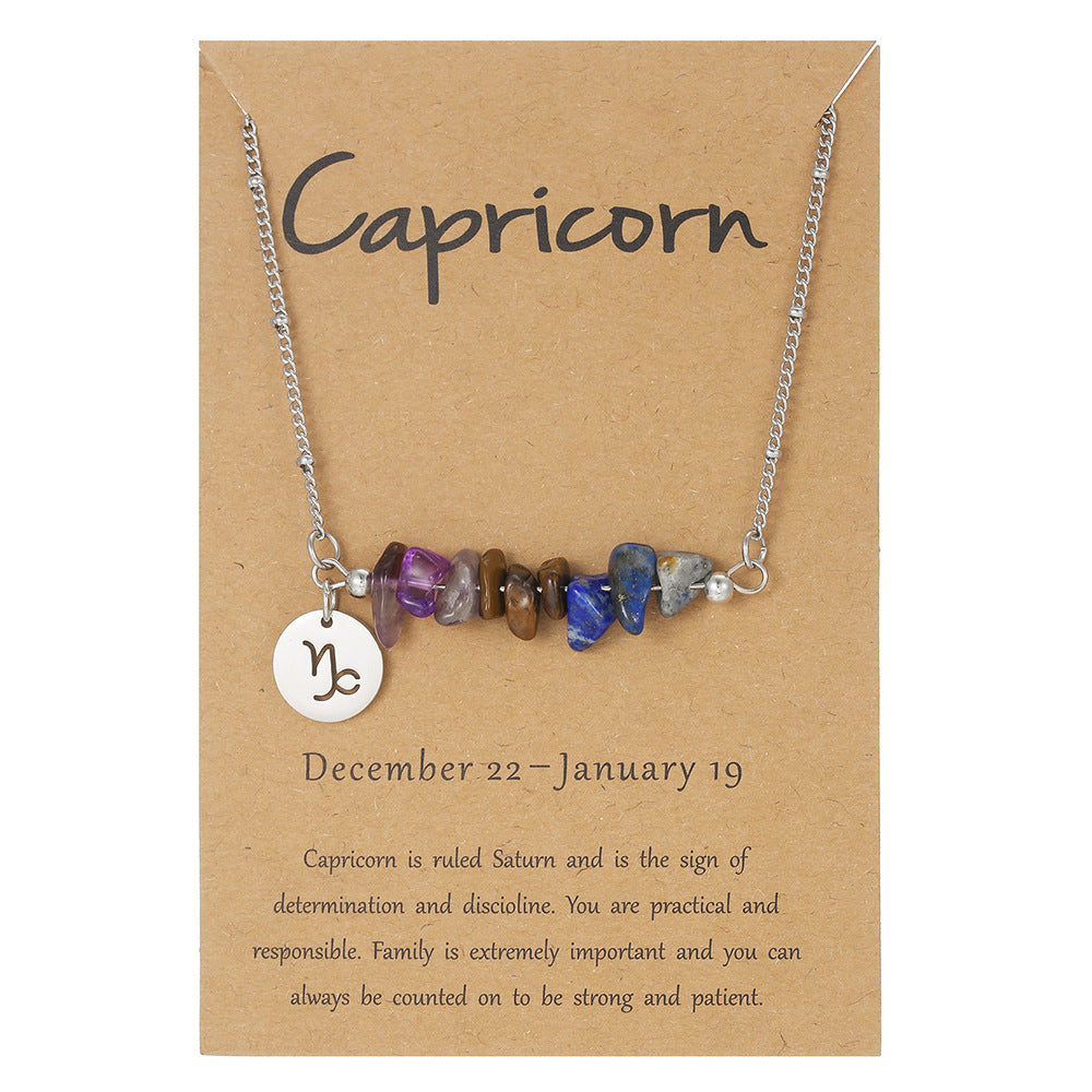 Wholesale Stainless Steel 12 Constellation Pendant Necklace