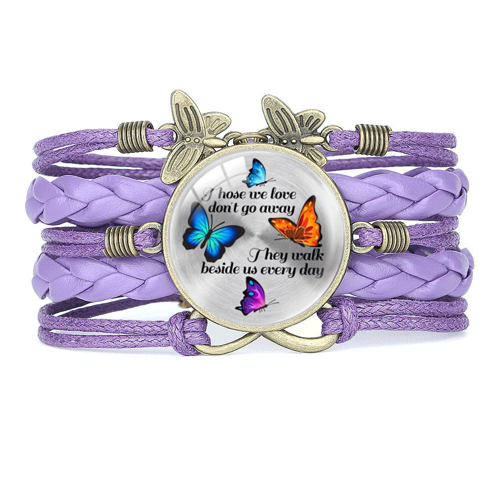 Wholesale Letter mom multi-layer braided leather bracelet