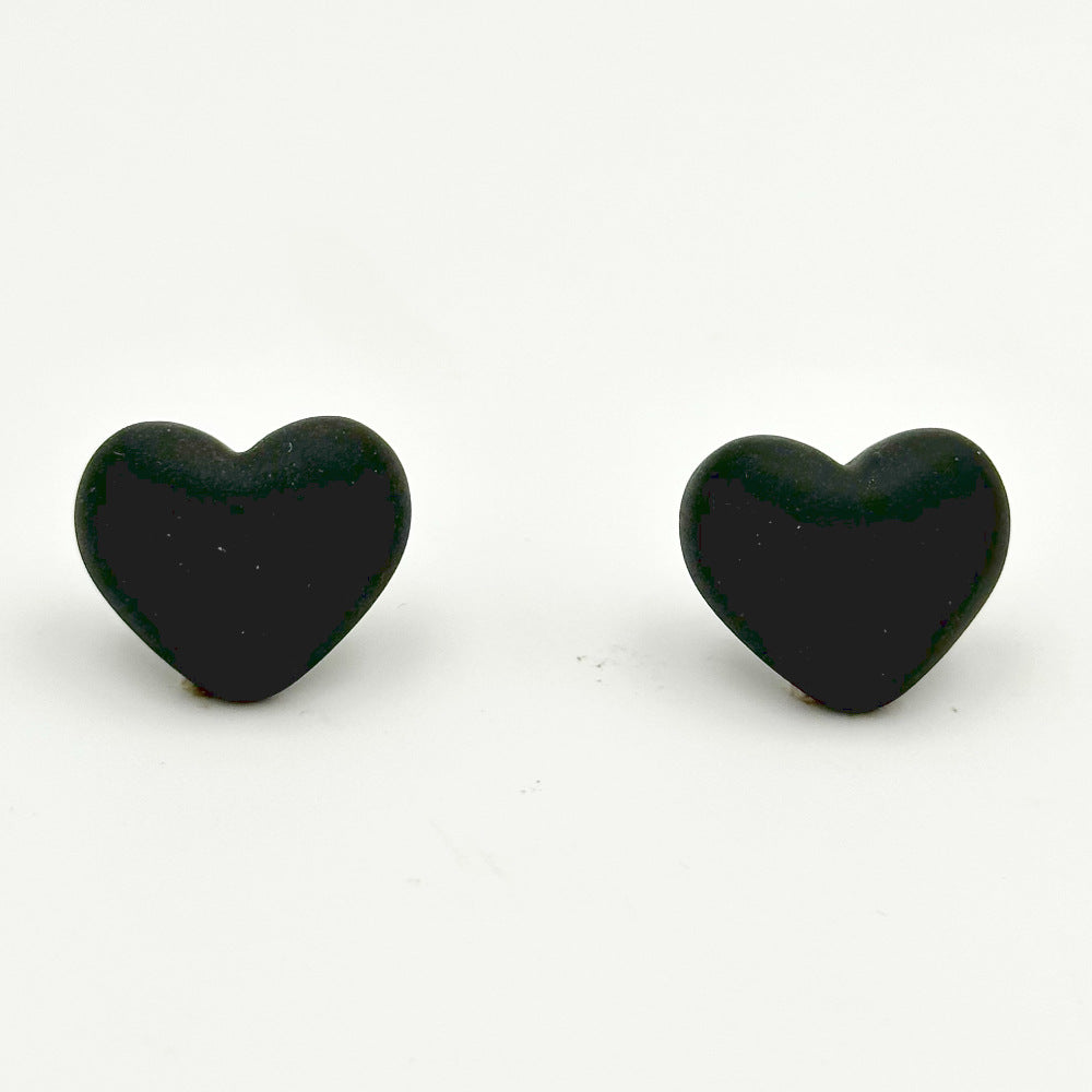 Wholesale  Simple Color Heart Acrylic Earrings