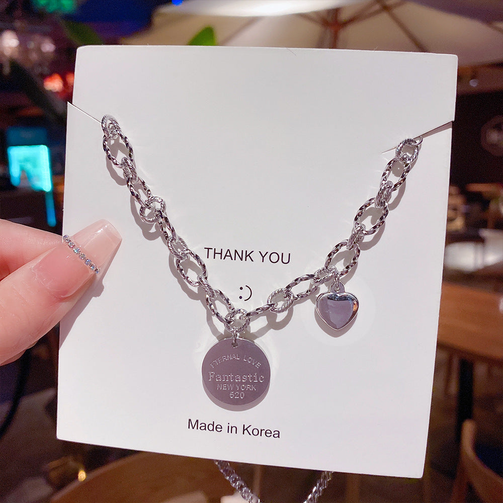 Wholesale Titanium Steel Non-fading Necklace Clavicle Chain Choker Necklace ACC-NE-Xiyue001