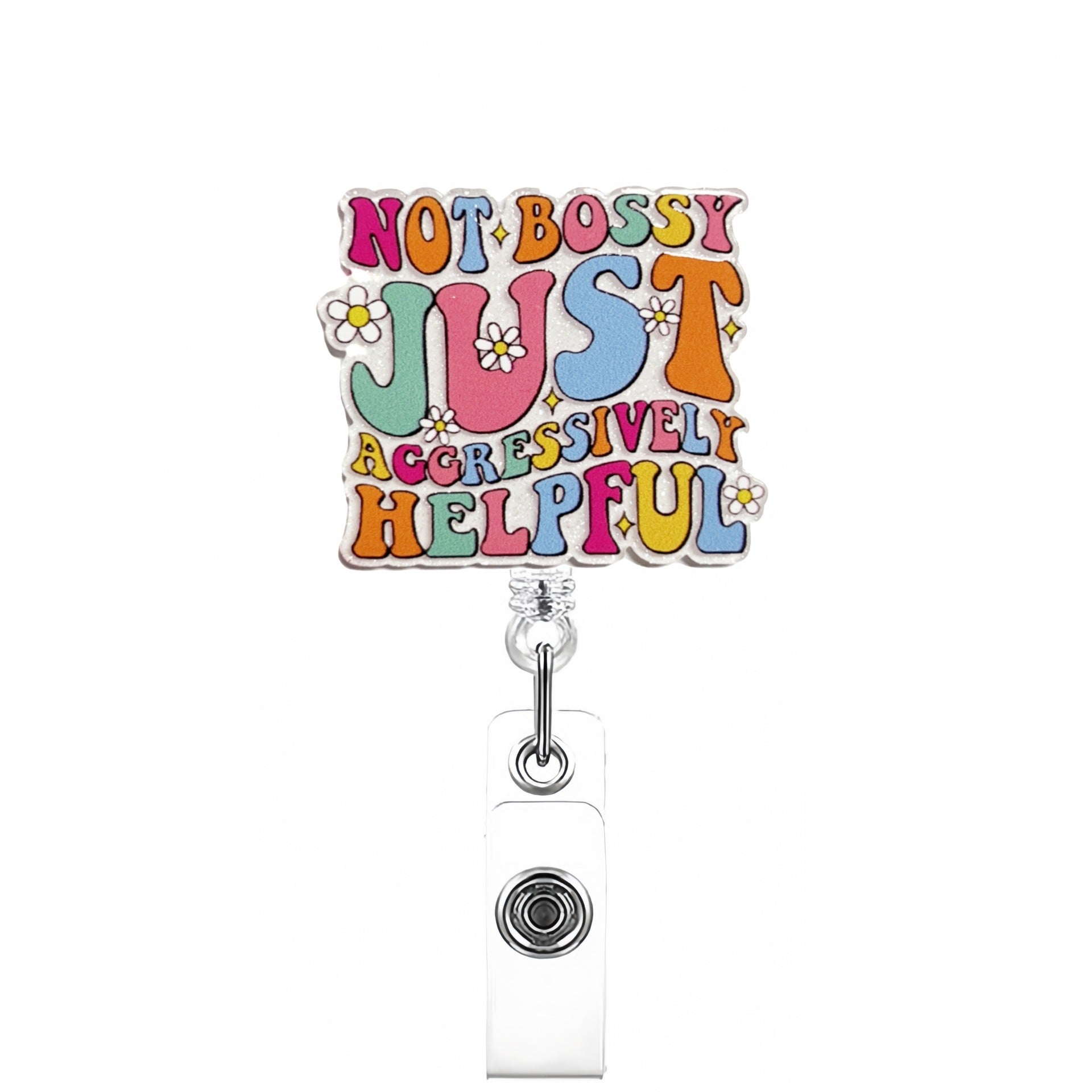 Wholesale Acrylic Workplace Employee Badge Reels Keychains