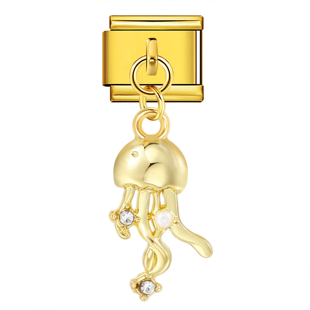 Wholesale Italian Charm Bracelet 9mm DIY Marine life Creative Stainless Steel Composable Bracelet