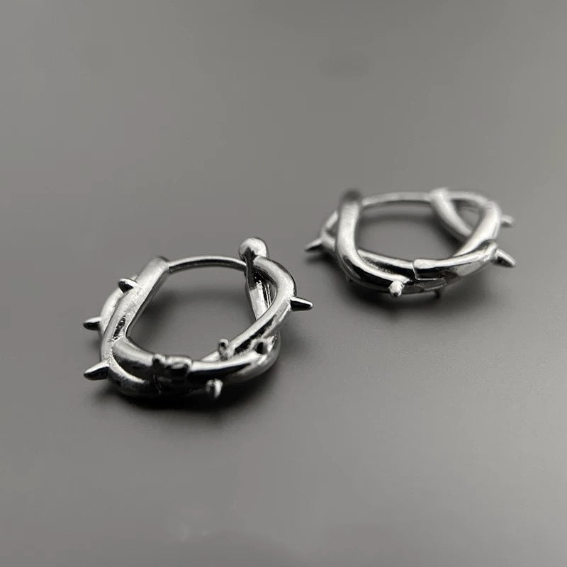 Wholesale Copper Punk n Earrings,  Unisex Hip-Hop Street Style Ear Clips,  Fashion Accessory for Everyday Wear