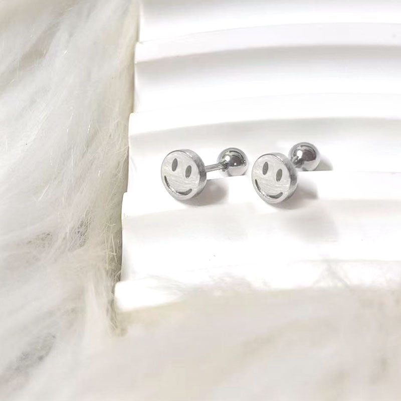 Wholesale Titanium Steel Stylish Heart  Star Screw-Back Cartilage Stud