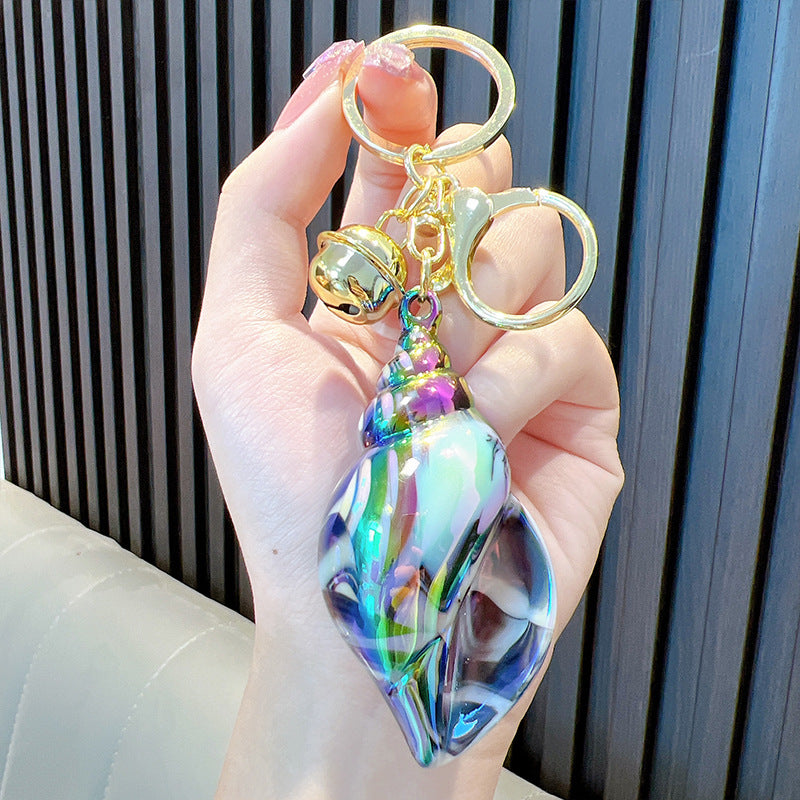Wholesale Electroplated Colorful Conch Keys Lanyard Keychain ACC-KC-WoAn002