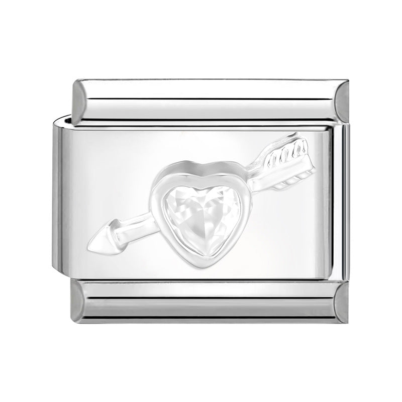 Wholesale 9mm Italian Charm Starter Bracelets DIY Flower Series Stainless Steel Composable Bracelet