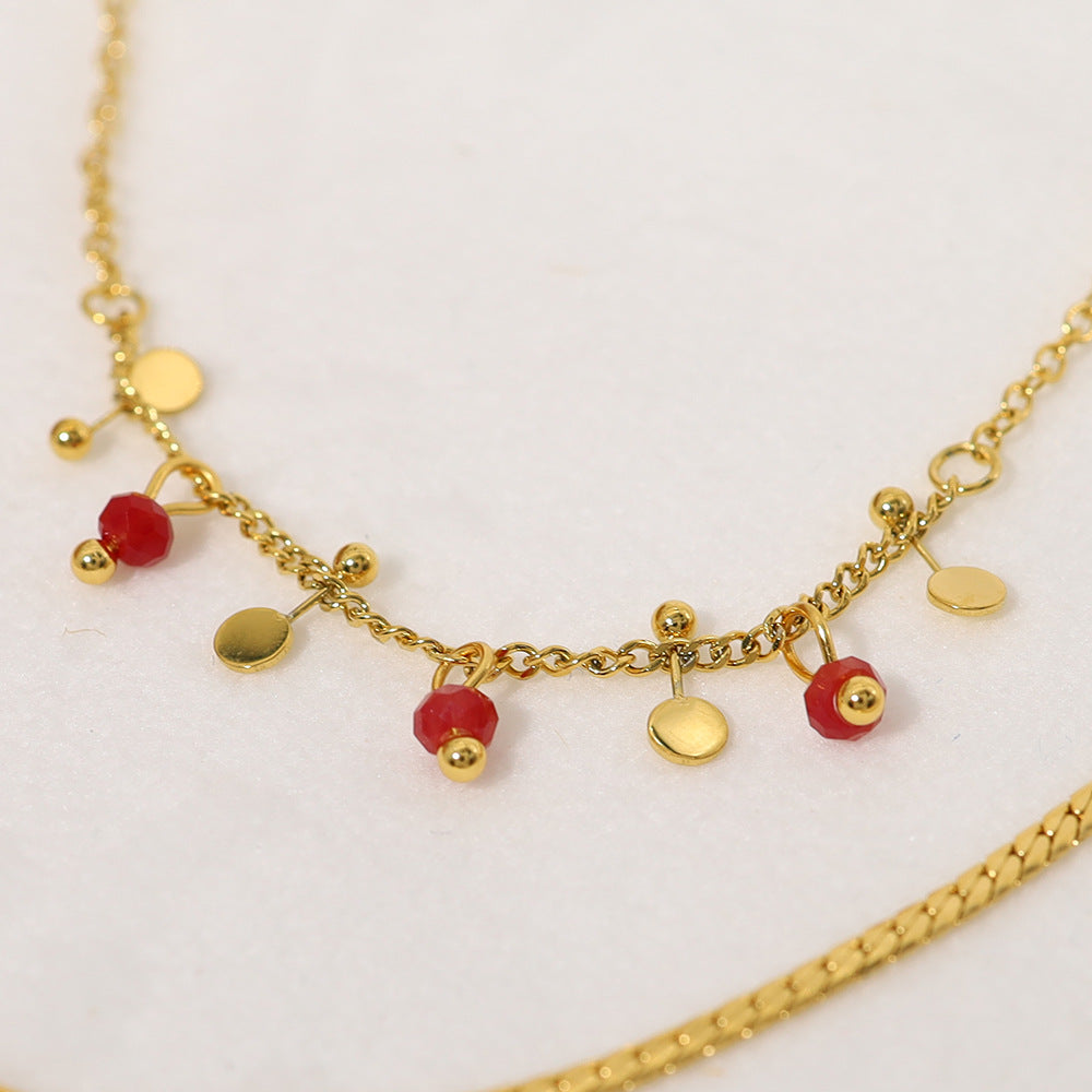 Wholesale Stacked Stainless Steel Necklace Plated 18K Gold Bohemian  Snake Chain