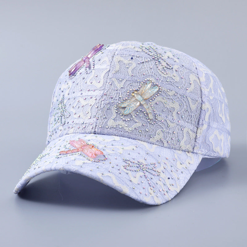 Wholesale lace butterfly dragonfly decorative baseball cap