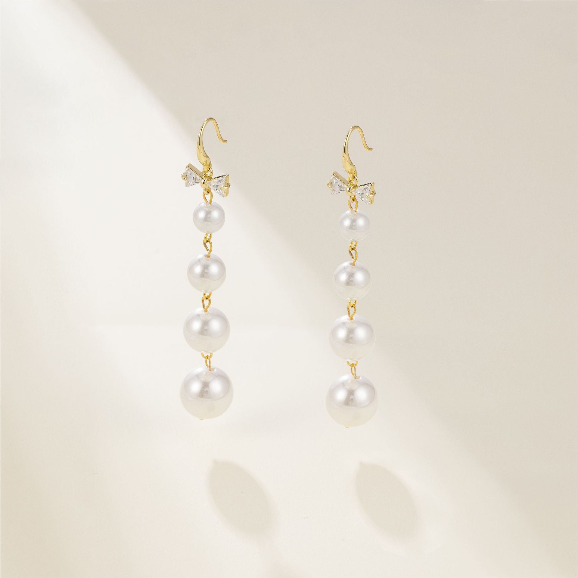 Wholesale  Long Tassel Earrings Pearl Earrings