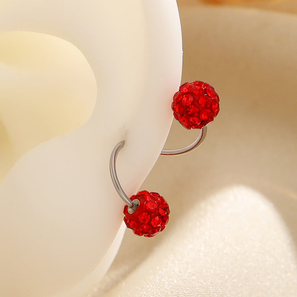 Wholesale Alloy Electroplated Screw Back Stud Earrings Spiral Ball Geometric Design For Women Stylish Jewelry Accessory