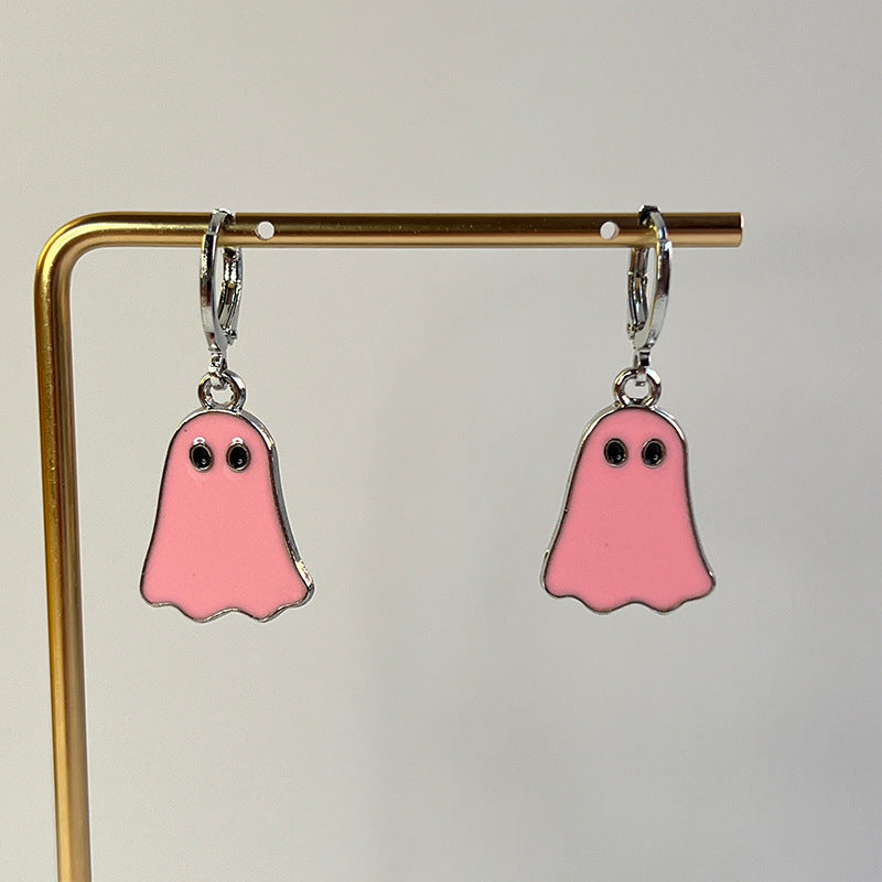 Wholesale   Walking Ghost Golden Ghost Cute  Earrings