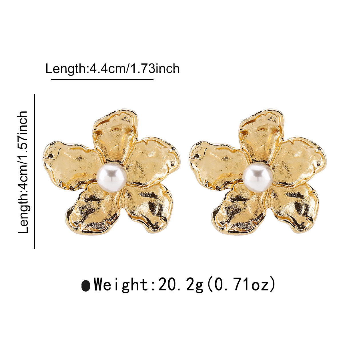 Wholesale Alloy Flower Exaggerated Irregular Pearl Geometric Earrings Ring Collar Bracelet