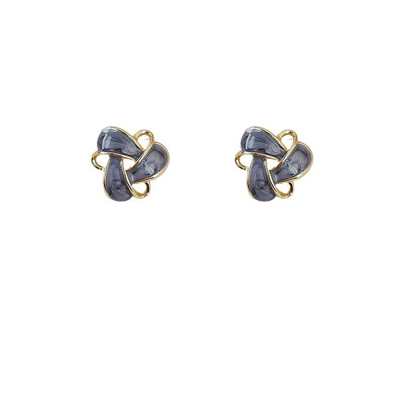 Wholesale Blue oil-drop retro earrings
