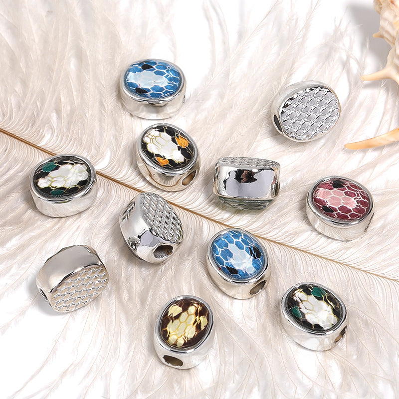 Wholesale 100pcs Snake Pattern Large Hole Acrylic Beads Diy Beaded Pen Accessories ACC-BDS-BLG141