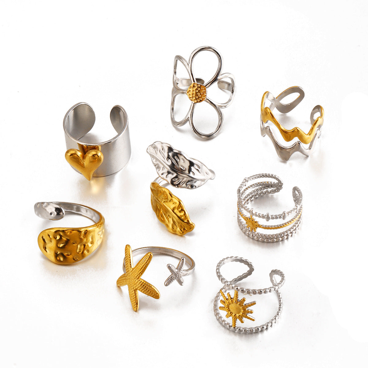 Wholesale Stainless Steel Geometric Ring - Trendy Jewelry Accessory for Everyday Wear