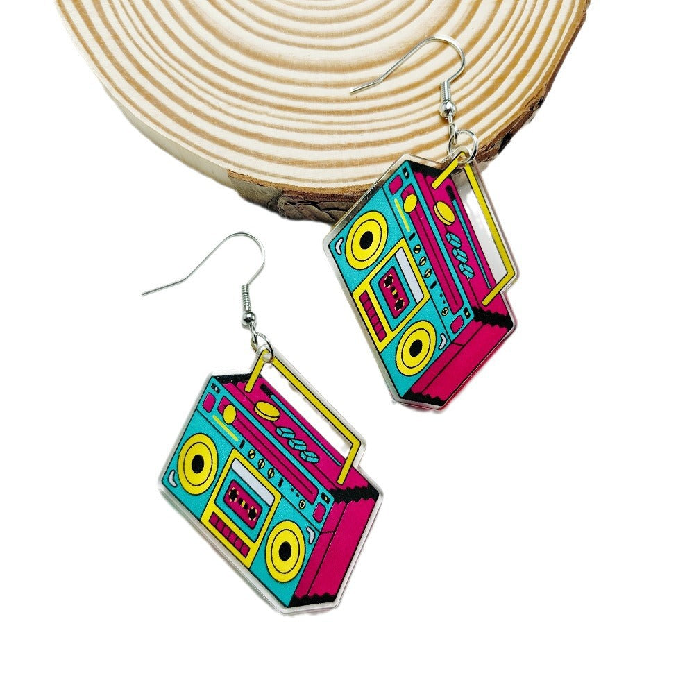 Wholesale Acrylic Vintage Earrings Cute Cartoon Series Earrings ACC-ES-Qiyu012