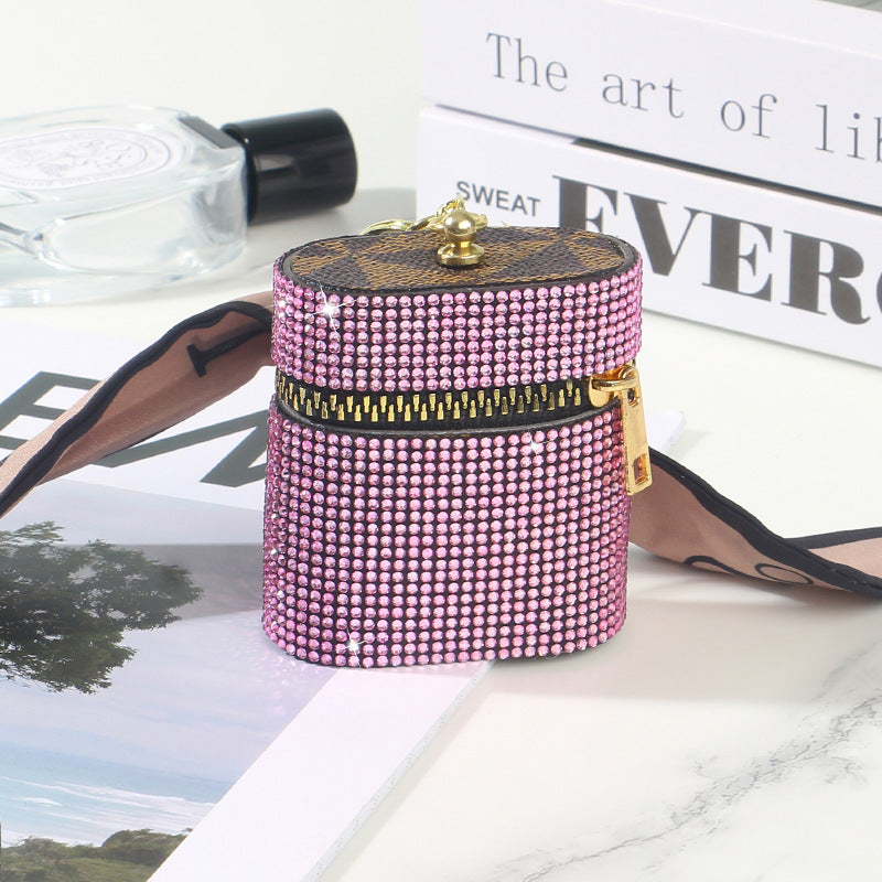 Wholesale Full Diamond Storage Wireless Keychains Wallet Earphone Case ACC-EPC-RuiJie002