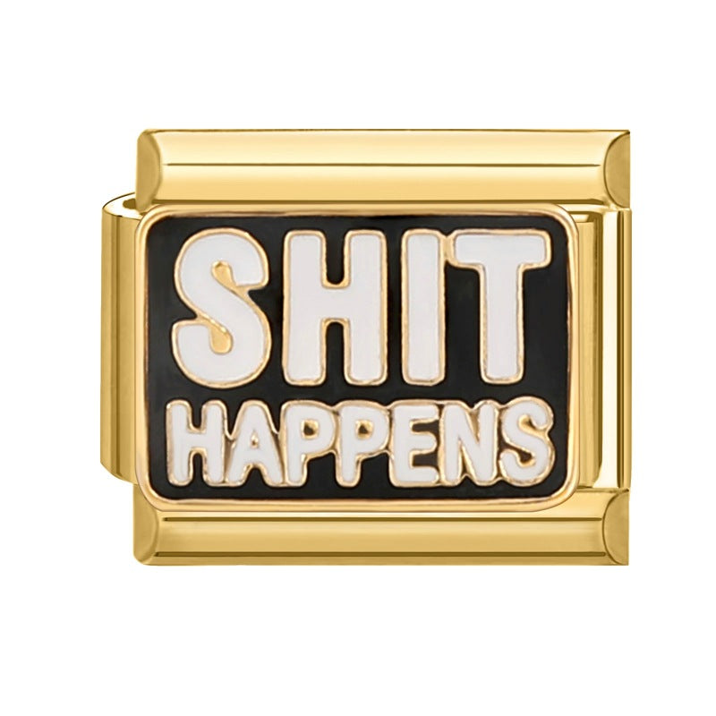 Wholesale Italian Charm Bracelet 9mm DIY Splicing Removable Stainless Steel Gold Bottom Light Luxury Composable Bracelet