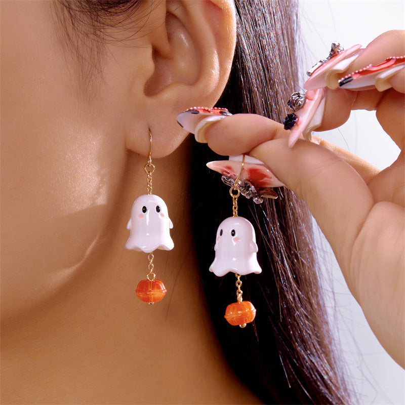 Wholesale  cute cartoon pumpkin ghost earrings