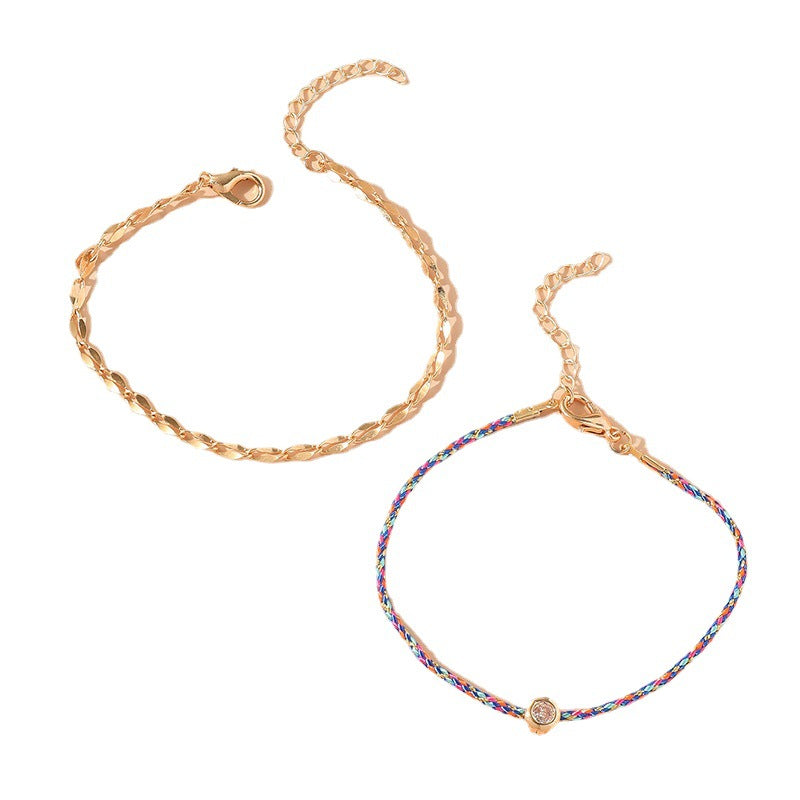 Wholesale zircon lip chain small fragrance Lady Love bracelet