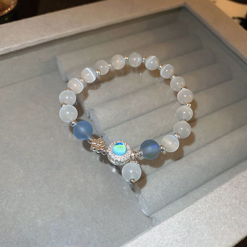 Wholesale Diamond Butterfly Moonlight Cat's Eye Bracelet ACC-BT-KJ003