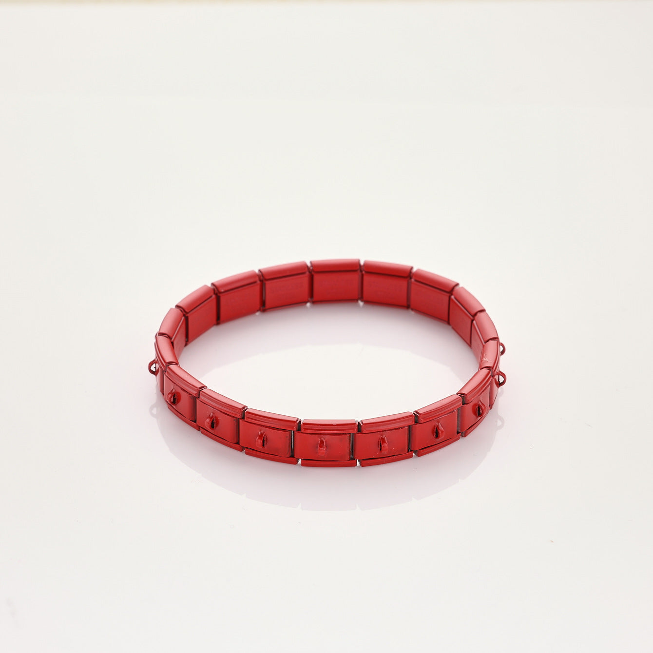 Wholesale 10pcs Colorful Matte Buckle Italian Stainless Steel Jewelry Elastic Bracelet for Men and Women