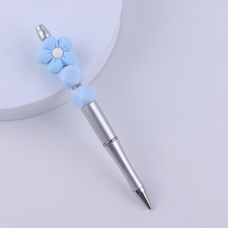 Wholesale Beaded Pens Handmade Flower Silicone Beaded Ballpoint Pen