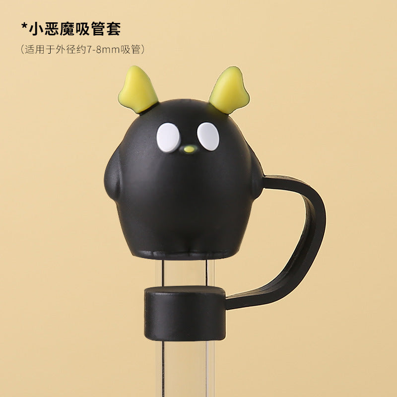 Wholesale  Cute Cartoon Series 10mm PVC Soft Straw Tube Cap