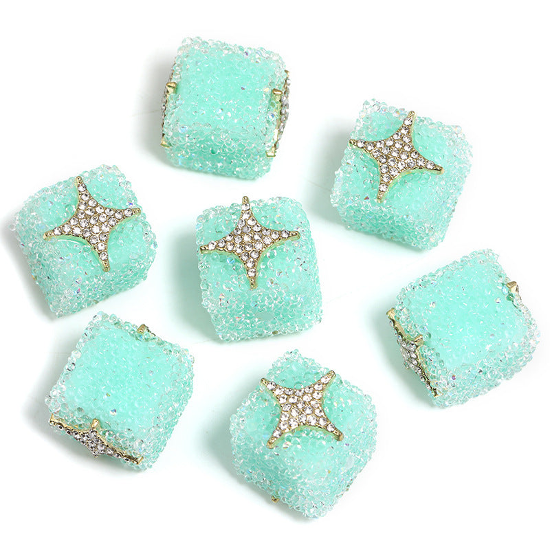 Wholesale of 5pcs Water Diamond Sugar Beads Butterfly Five Pointed Star Square Diamond Ball Beads ACC-BDS-BLG009
