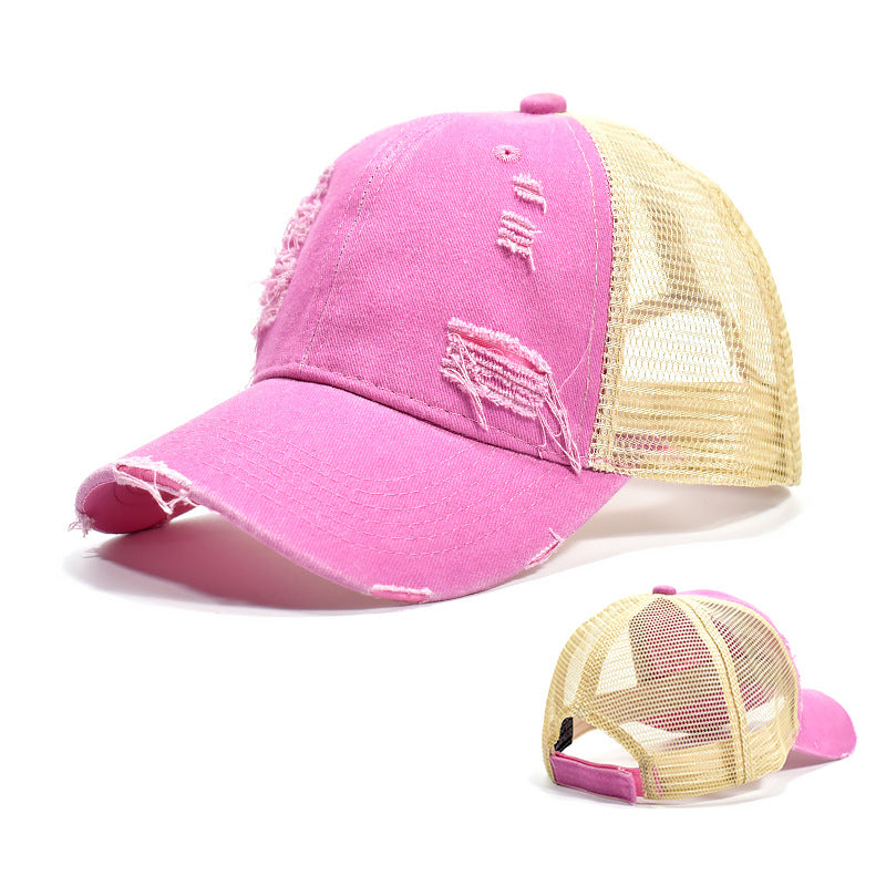 Wholesale Mesh Hat Cotton Hole Plain Baseball Cap ACC-HT-XinMao002