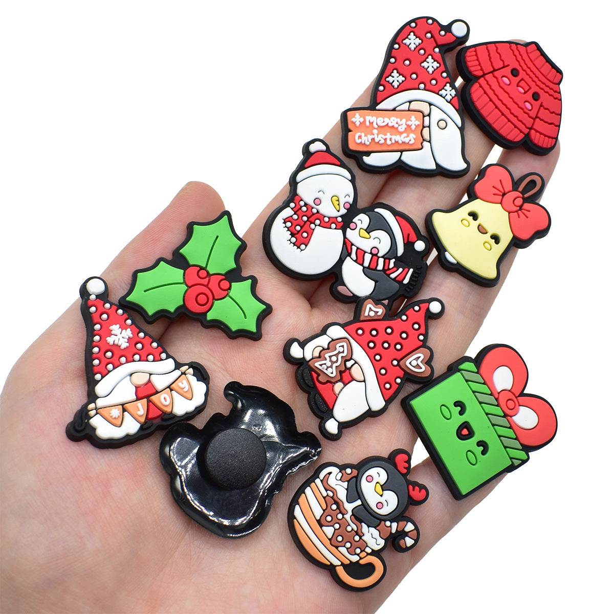 Wholesale Random 100pcs Christmas PVC Soft Rubber Shoe Buckle Decoration ACC-SC-RYY057