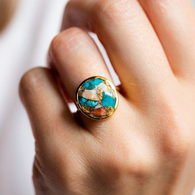 Wholesale Gold Plated Geometric Simple Women' s Ring - Boutique Resale Fashion Accessory