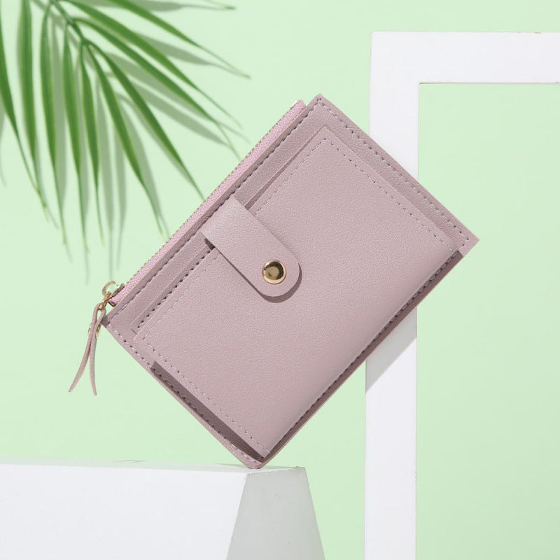 Wholesale Stylish PU Leather Card Wallet With Multi Card Slots And Zipper Compartment Casual Boutique Resale Accessory