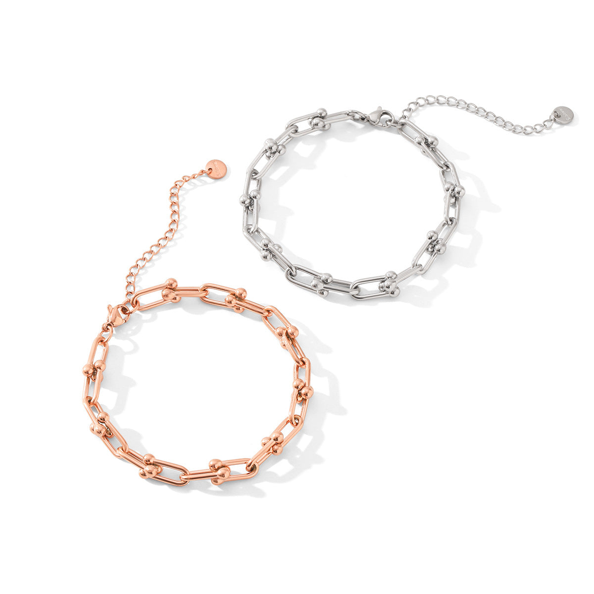 Wholesale  Gold Rose Gold U-shaped Horseshoe Buckle Titanium Steel Bracelet