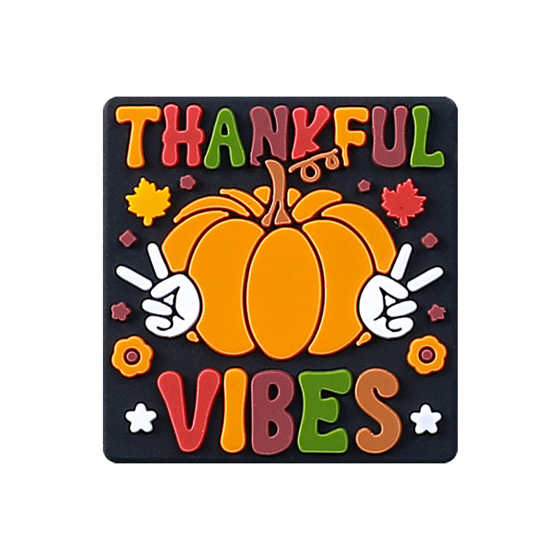 Wholesale 20pcs Thanksgiving Cartoon Turkey Silicone Focal Beads DIY Bead Pen Accessories ACC-BDS-RongFa022