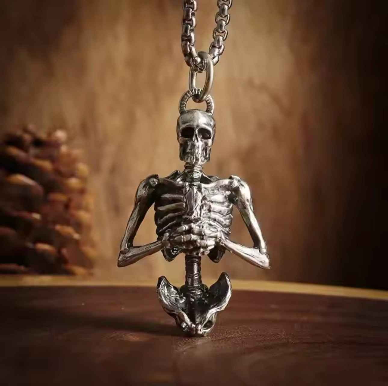 Wholesale Halloween punk style skull necklace