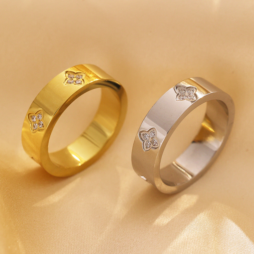 Wholesale Love Diamond Titanium Steel Rings ACC-RS-DaLang002