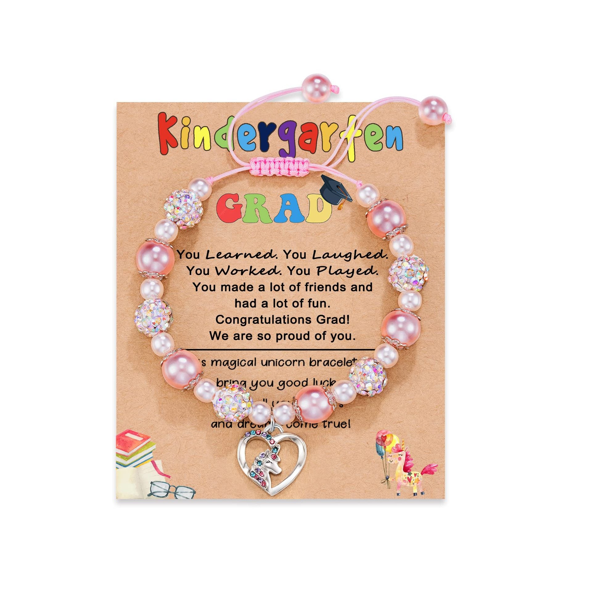 Wholesale  Pearl Woven  Alloy Love Unicorn Bracelet