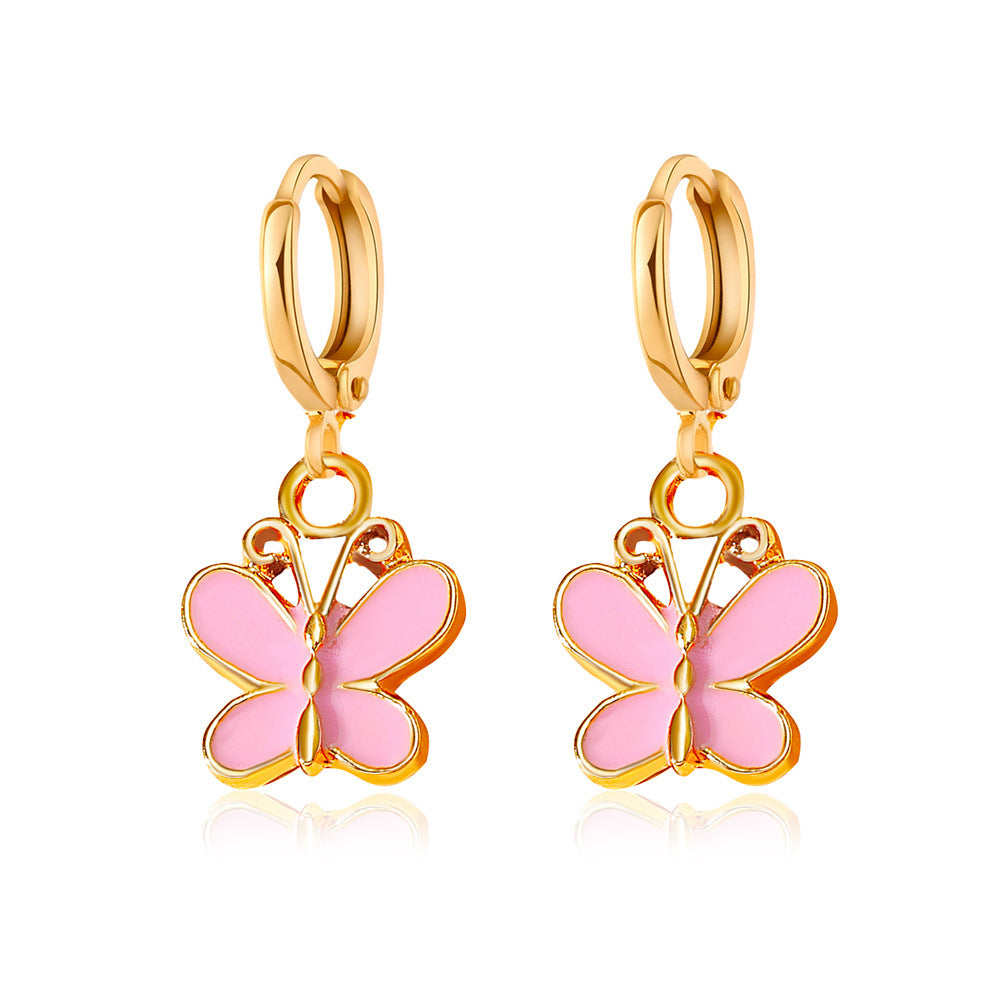 Wholesale  color drop oil C- shaped earrings