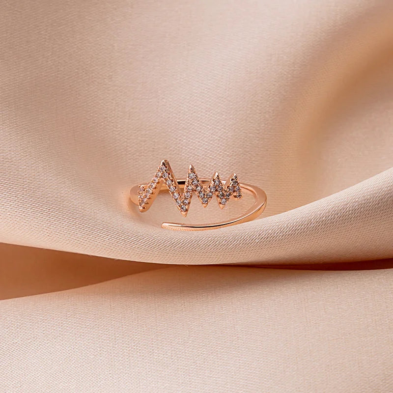 Wholesale  Irregular Geometry Zircon Lightning Ring