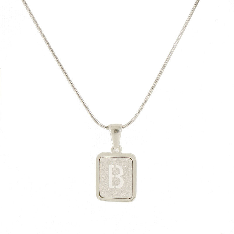 Wholesale Stainless steel fashion snake bone chain 18K letter necklace