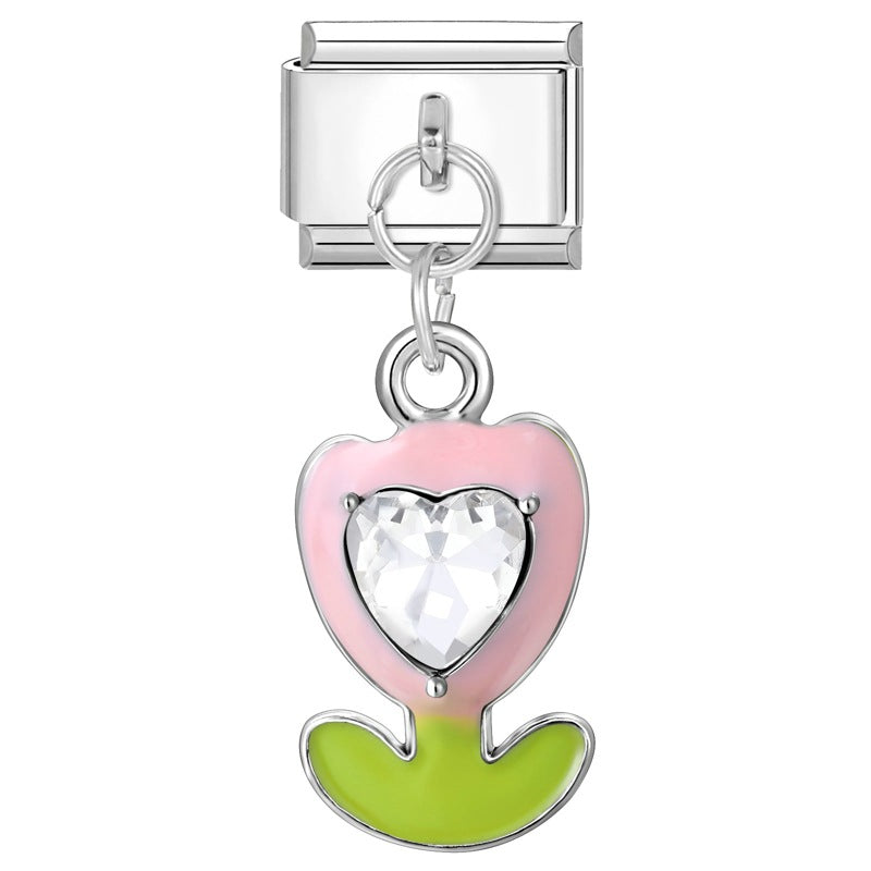 Wholesale Italian Charm Bracelet 9mm DIY Splicing Creative Pendant Stainless Steel Composable Bracelet