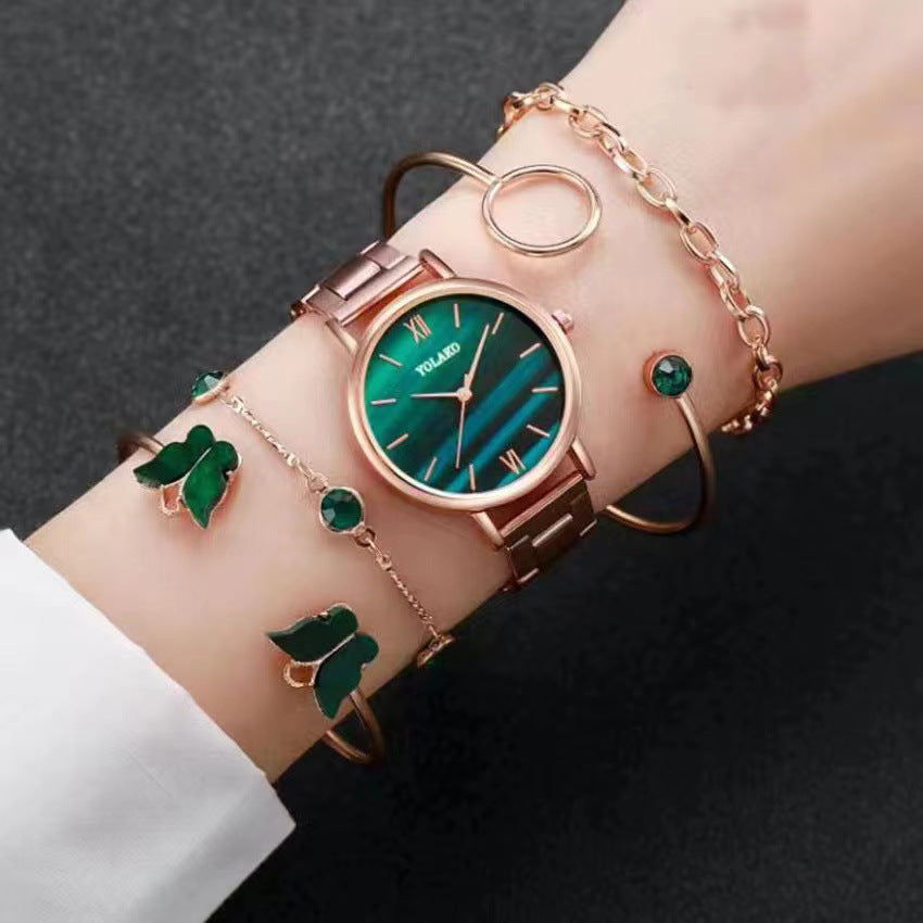 Wholesale Butterfly Design Hollow Layered Stackable Bracelet Set for Women Fashion Jewelry Accessory