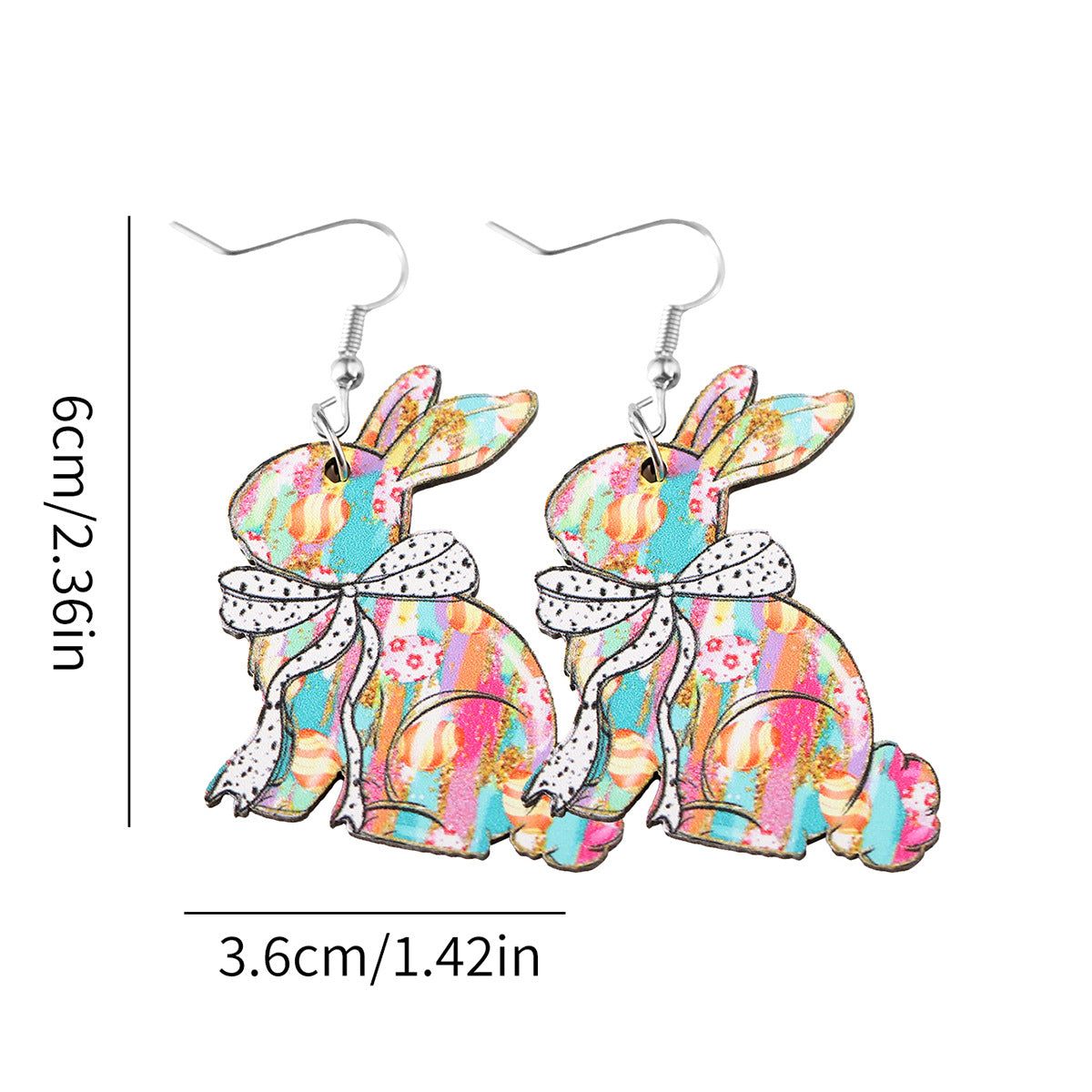 Wholesale Easter Bow Cross Rabbit Hen Pendant Earrings